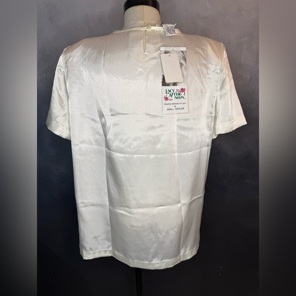 Vintage Lace After Noon Ivory Satin Blouse – NWT – Size M - Picture 4 of 8